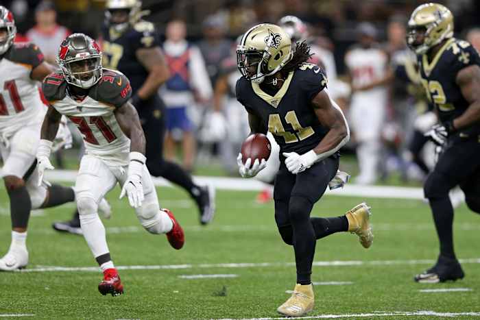New Orleans Saints running back Alvin Kamara (41)